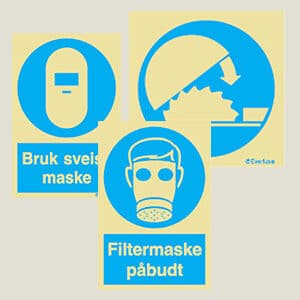 ulike typer påbudskilt