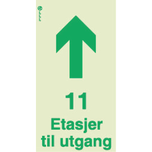 11 etasjer til utgang 1