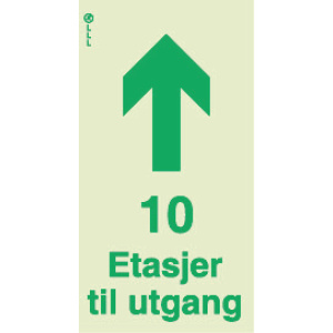 10 etasjer til utgang 1