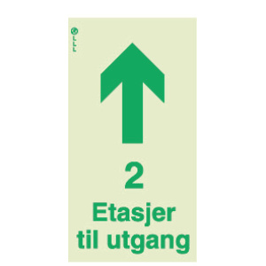 2 etasjer til utgang 1