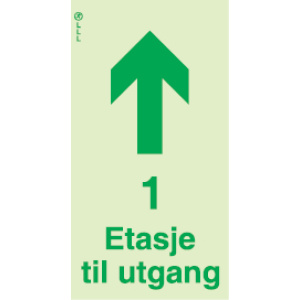 1 etasjer til utgang 1