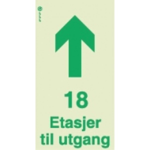 18 etasjer til utgang