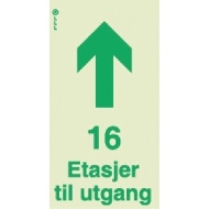 16 etasjer til utgang