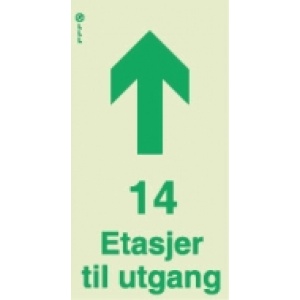 14 etasjer til utgang