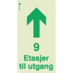 9 etasjer til utgang